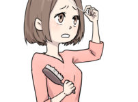 白髪に悩む30代女性